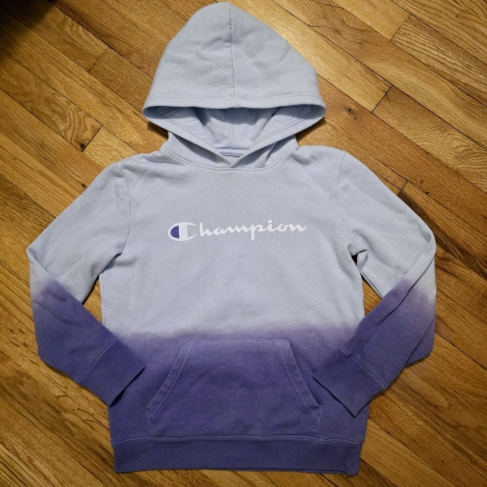Champion girls Dip Dye script fleece hoodie SzM